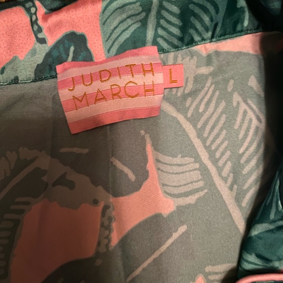 Judith March Tropical palm trees intimates button up pajama set - Picture 2 of 4